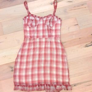 WAYF Sheath Plaid Dress XS